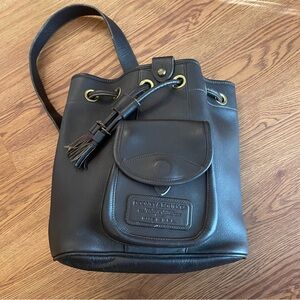 Vintage Dooney & Bourke Hobo Bucket Brown Drawstring